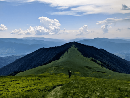 Маршрут через хребет Пішконя